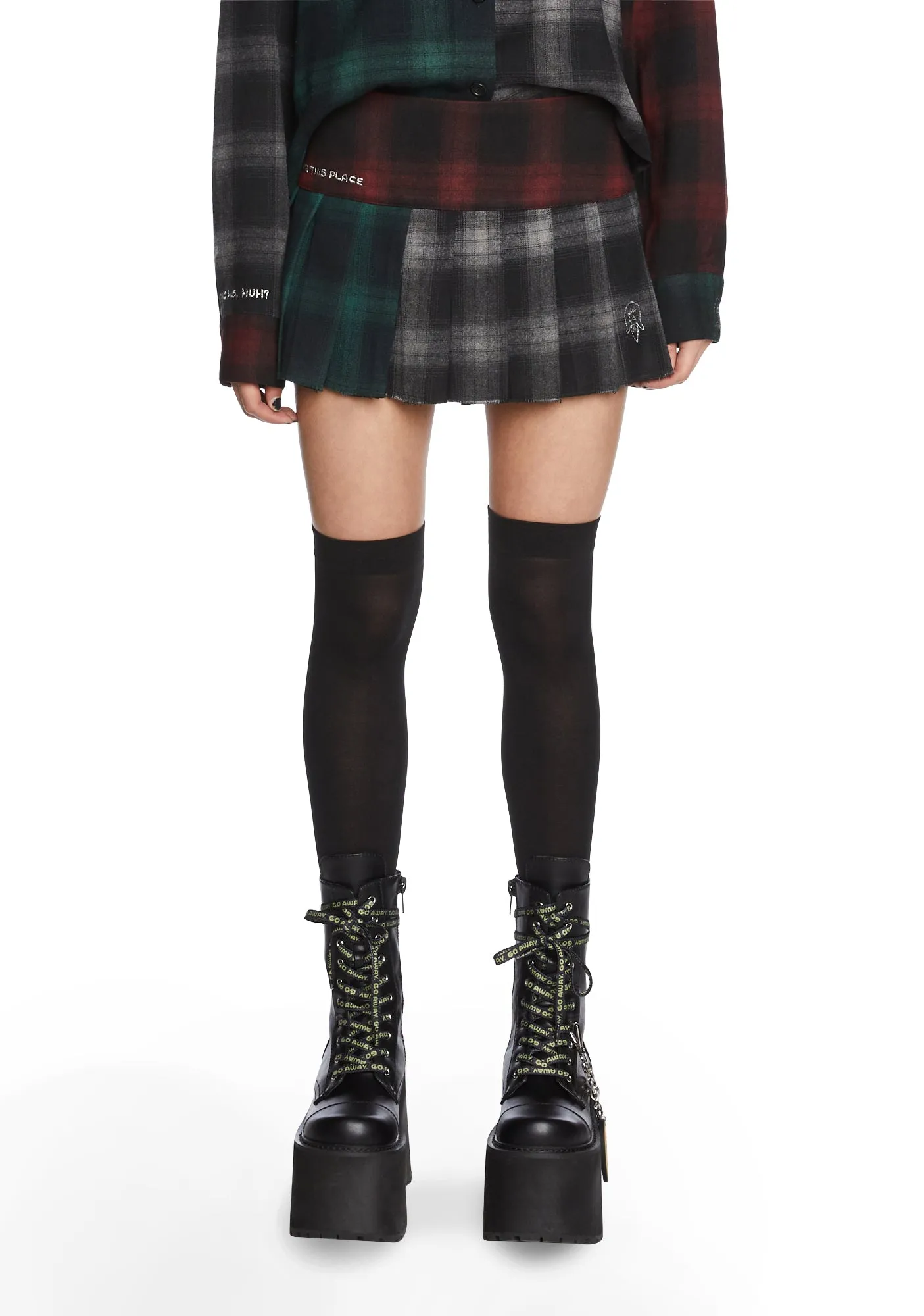 90s Cynic Plaid Mini Skirt-