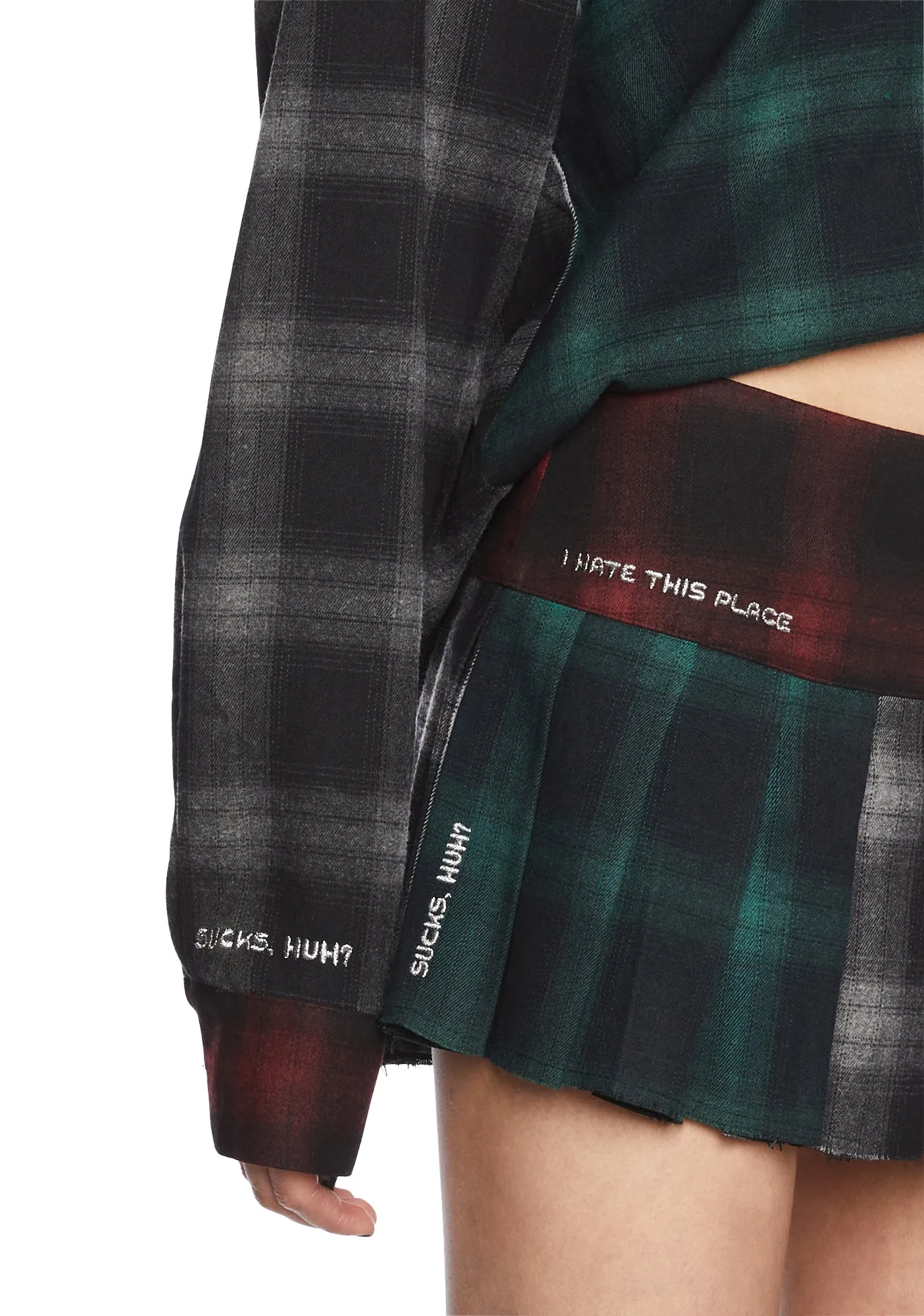 90s Cynic Plaid Mini Skirt-