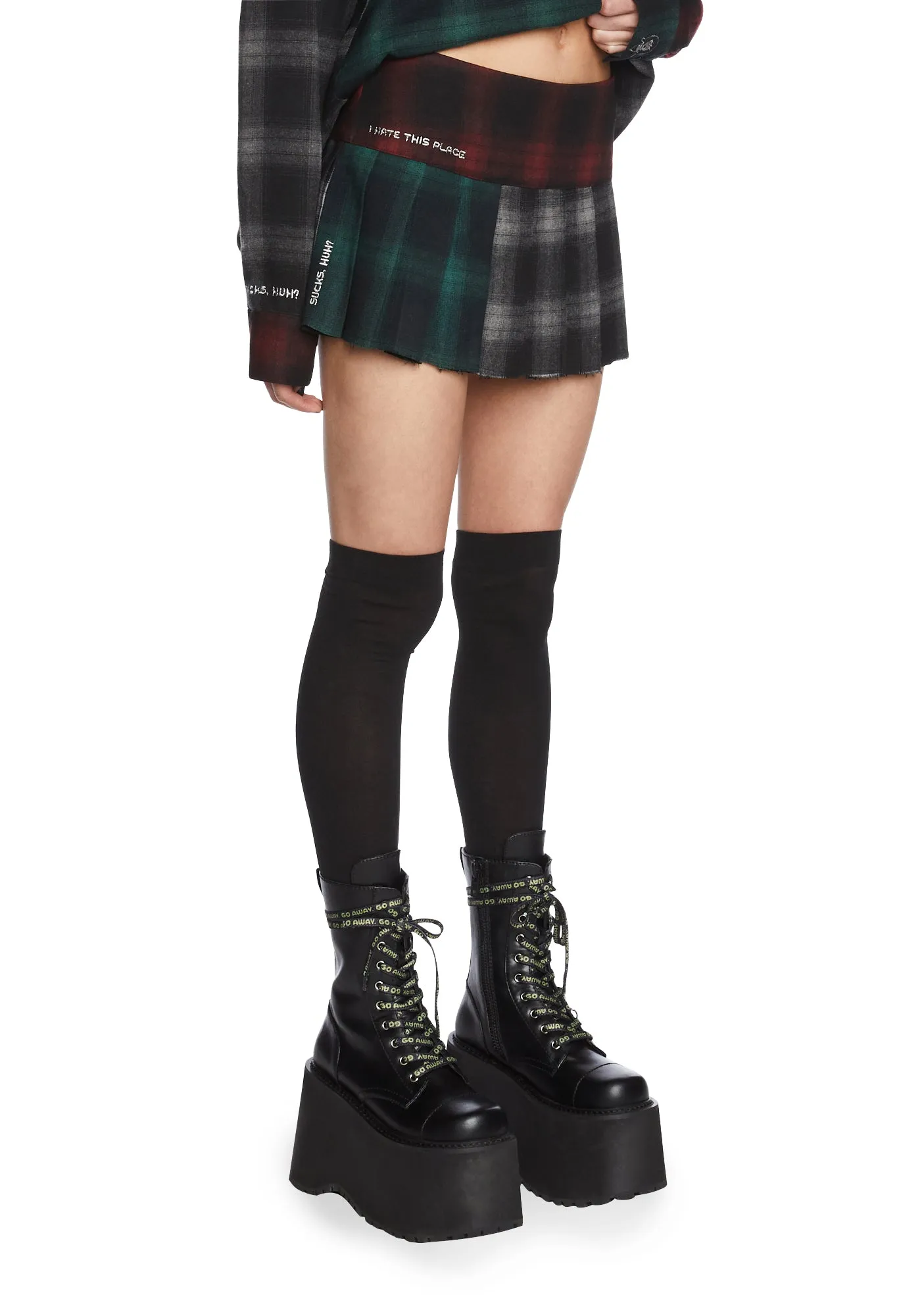 90s Cynic Plaid Mini Skirt-