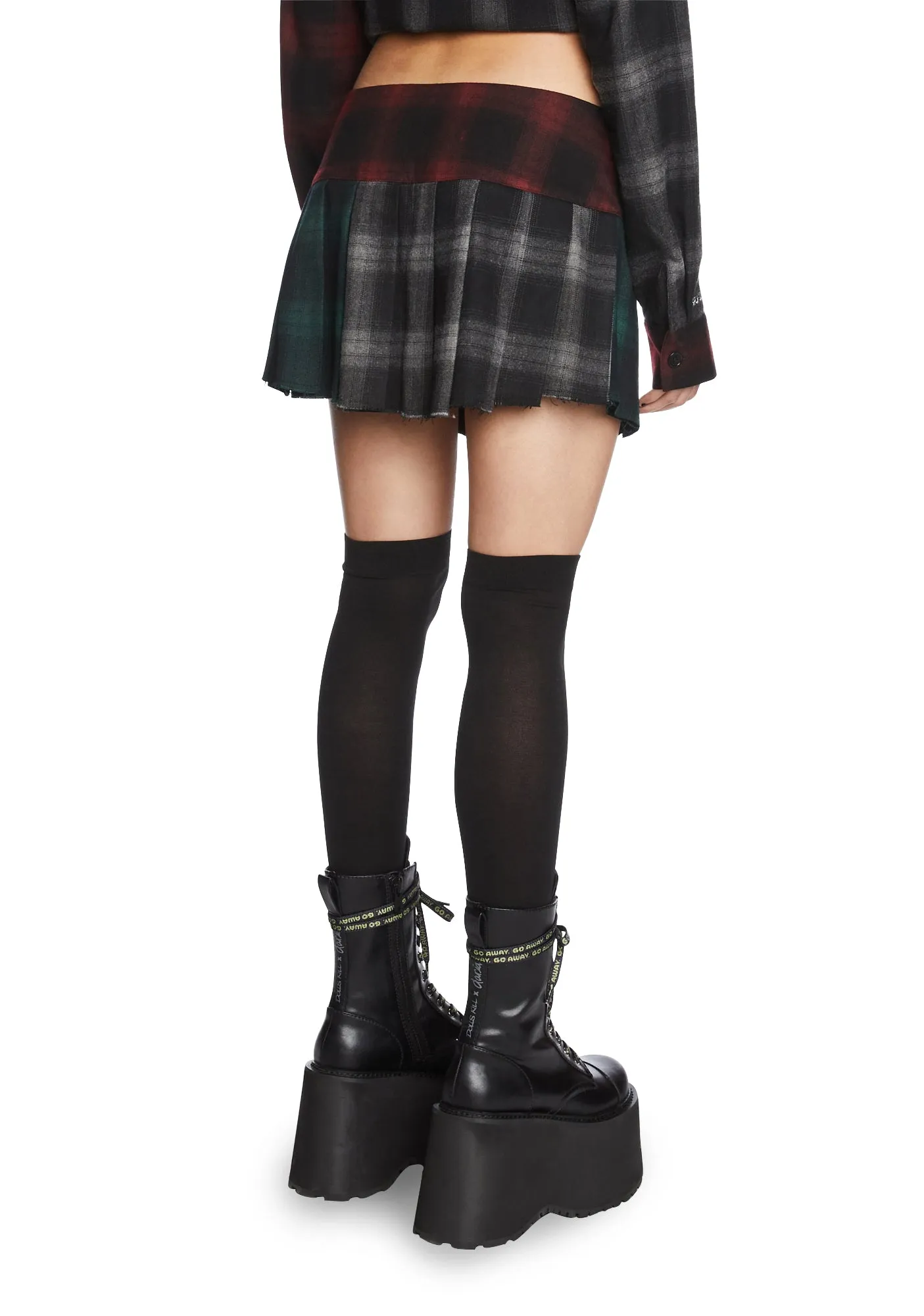 90s Cynic Plaid Mini Skirt-