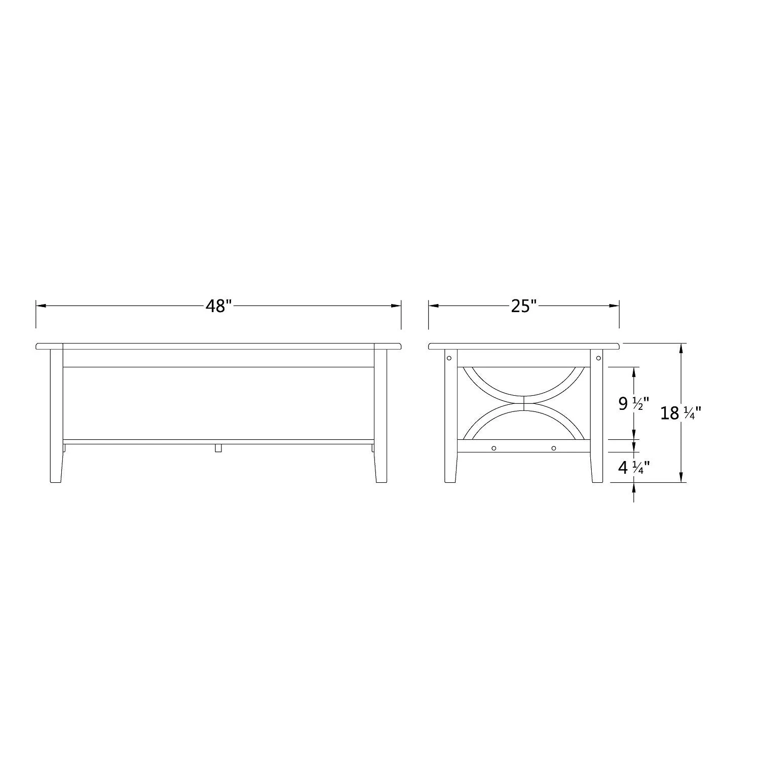 Abbington Weathered Teak Wood Outdoor Coffee Table