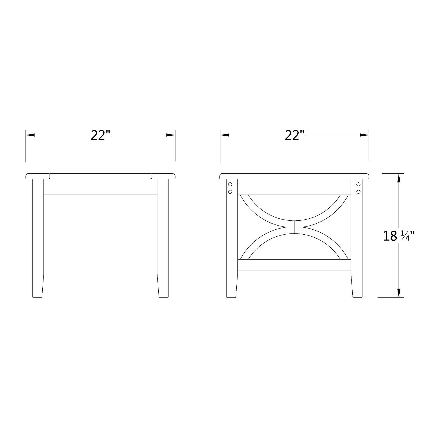 Abbington Weathered Teak Wood Outdoor Side Table