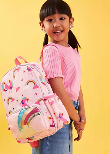 Accessorize Girls Unicorn Print Backpack | Grattan