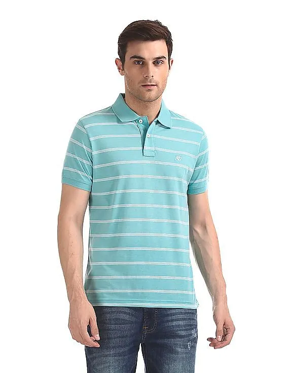 Aeropostale Short Sleeve Striped Polo Shirt