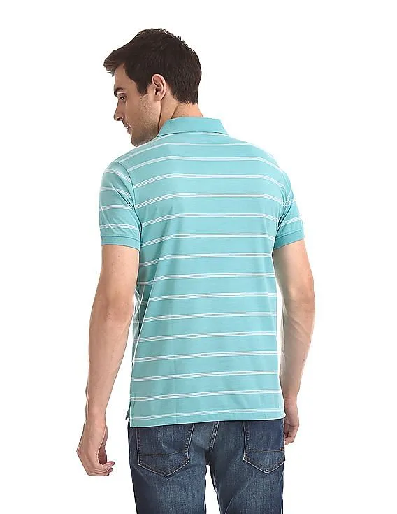 Aeropostale Short Sleeve Striped Polo Shirt