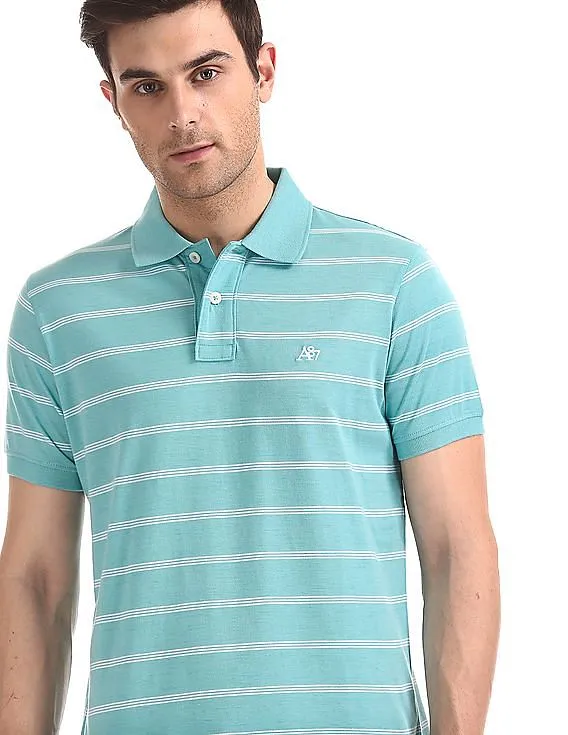 Aeropostale Short Sleeve Striped Polo Shirt