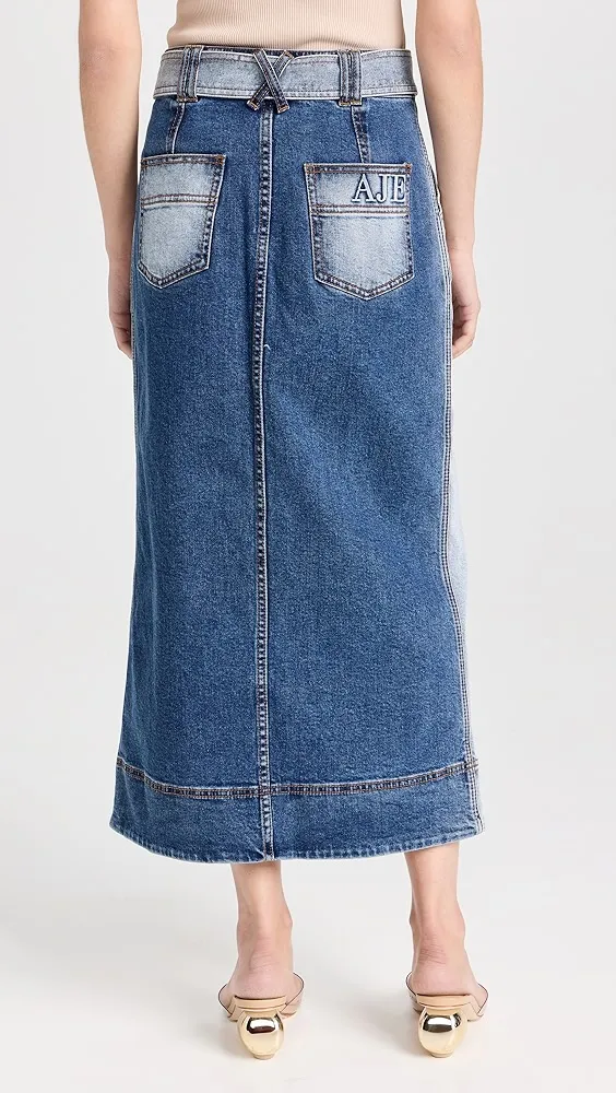 Aje   Embrace Denim Midi Skirt 