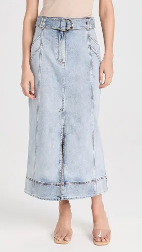 Aje   Embrace Denim Midi Skirt 