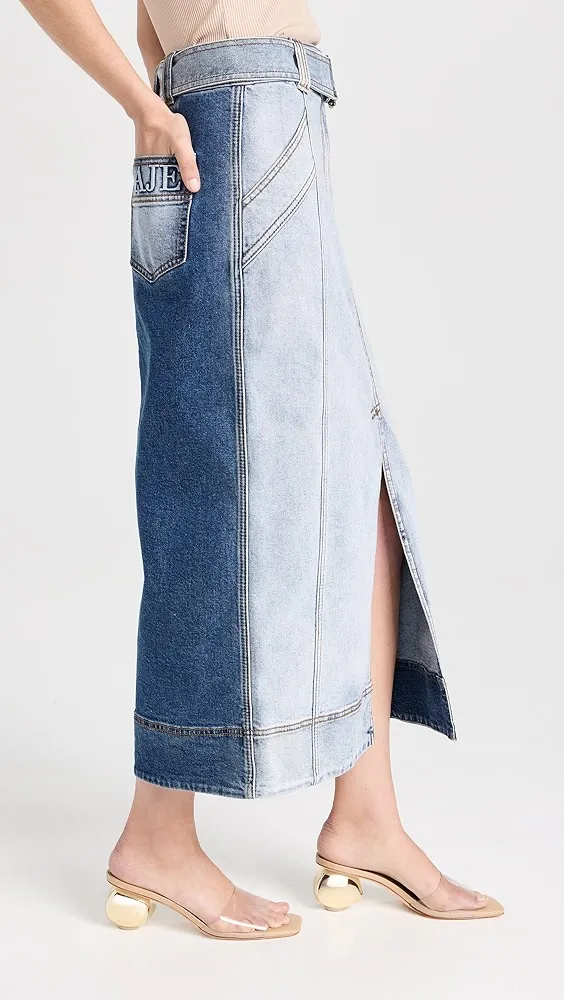 Aje   Embrace Denim Midi Skirt 