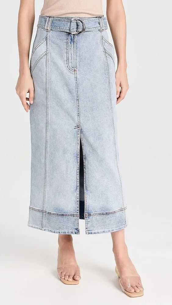 Aje   Embrace Denim Midi Skirt 