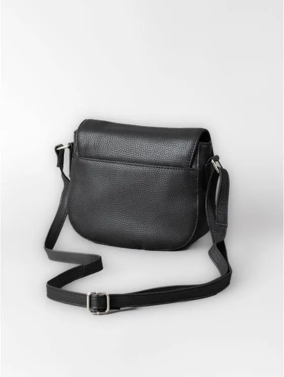 Alston Leather Saddle Bag in Black