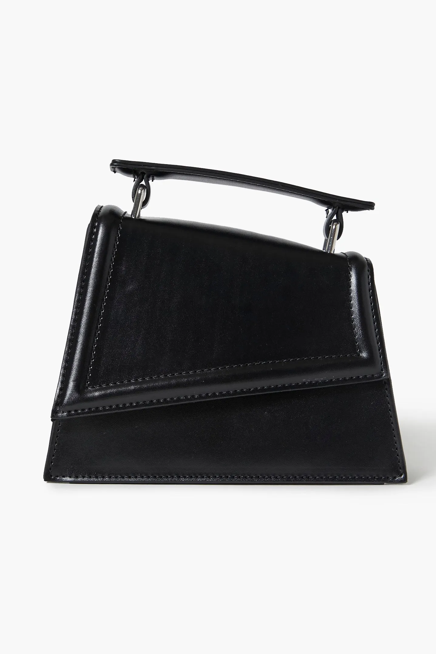 Asymmetrical Faux Leather Crossbody Bag