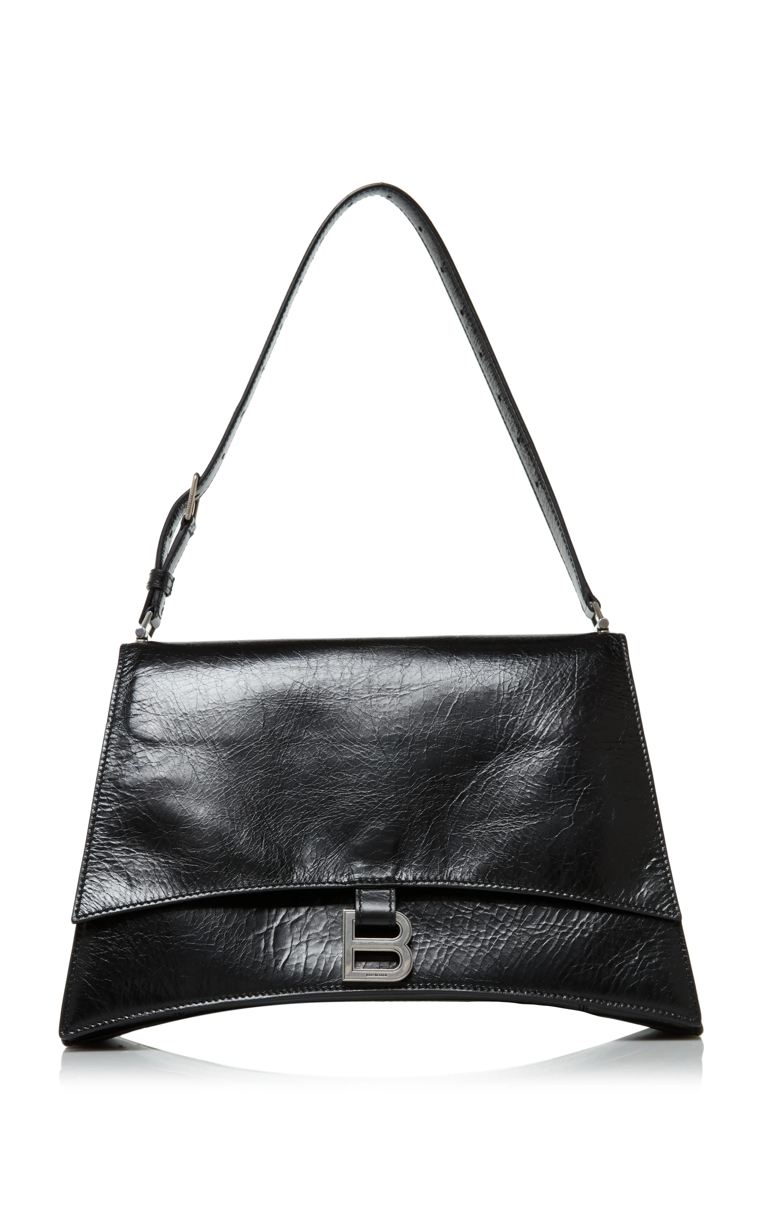 Balenciaga Hourglass Crushed Leather Bag