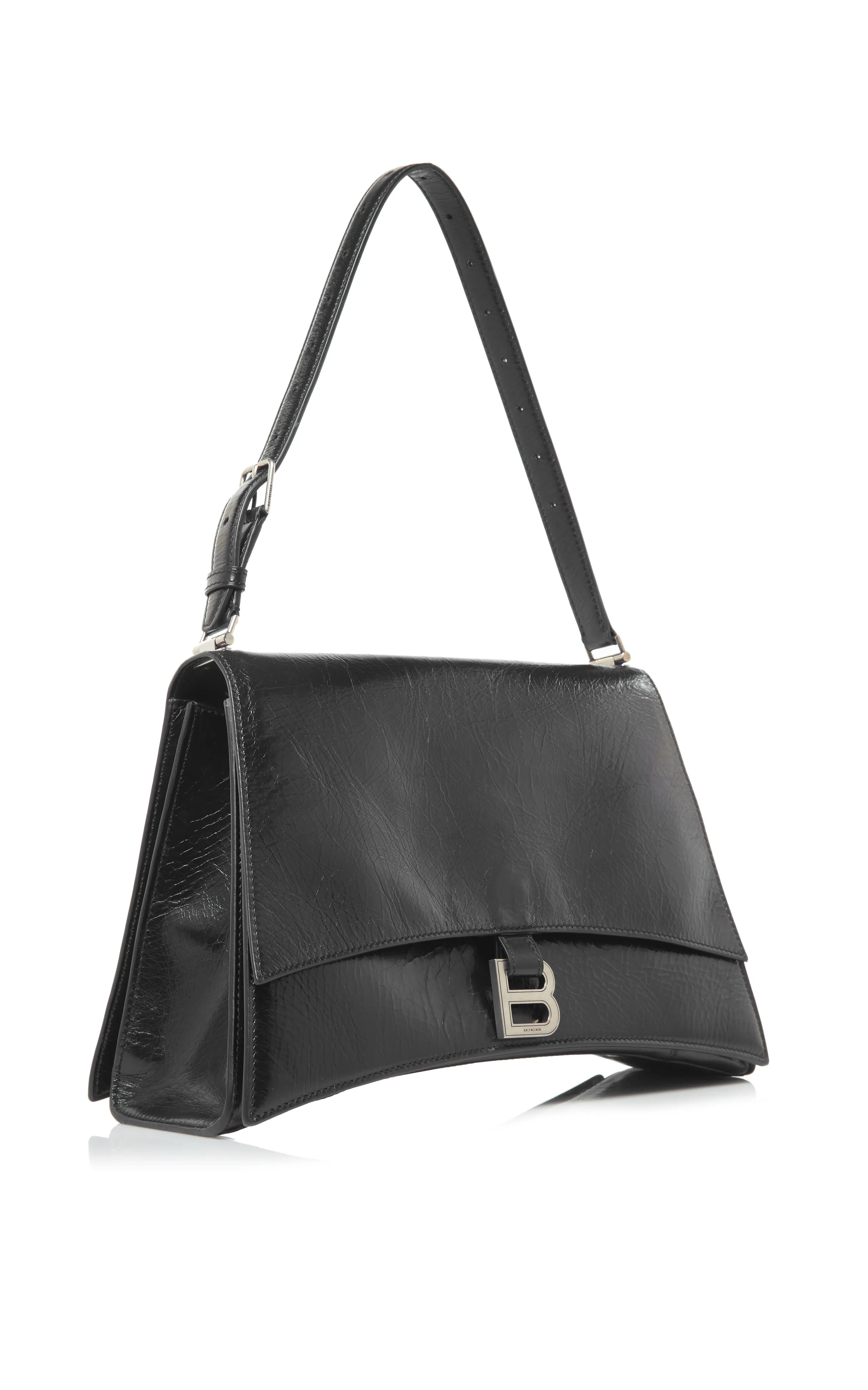 Balenciaga Hourglass Crushed Leather Bag