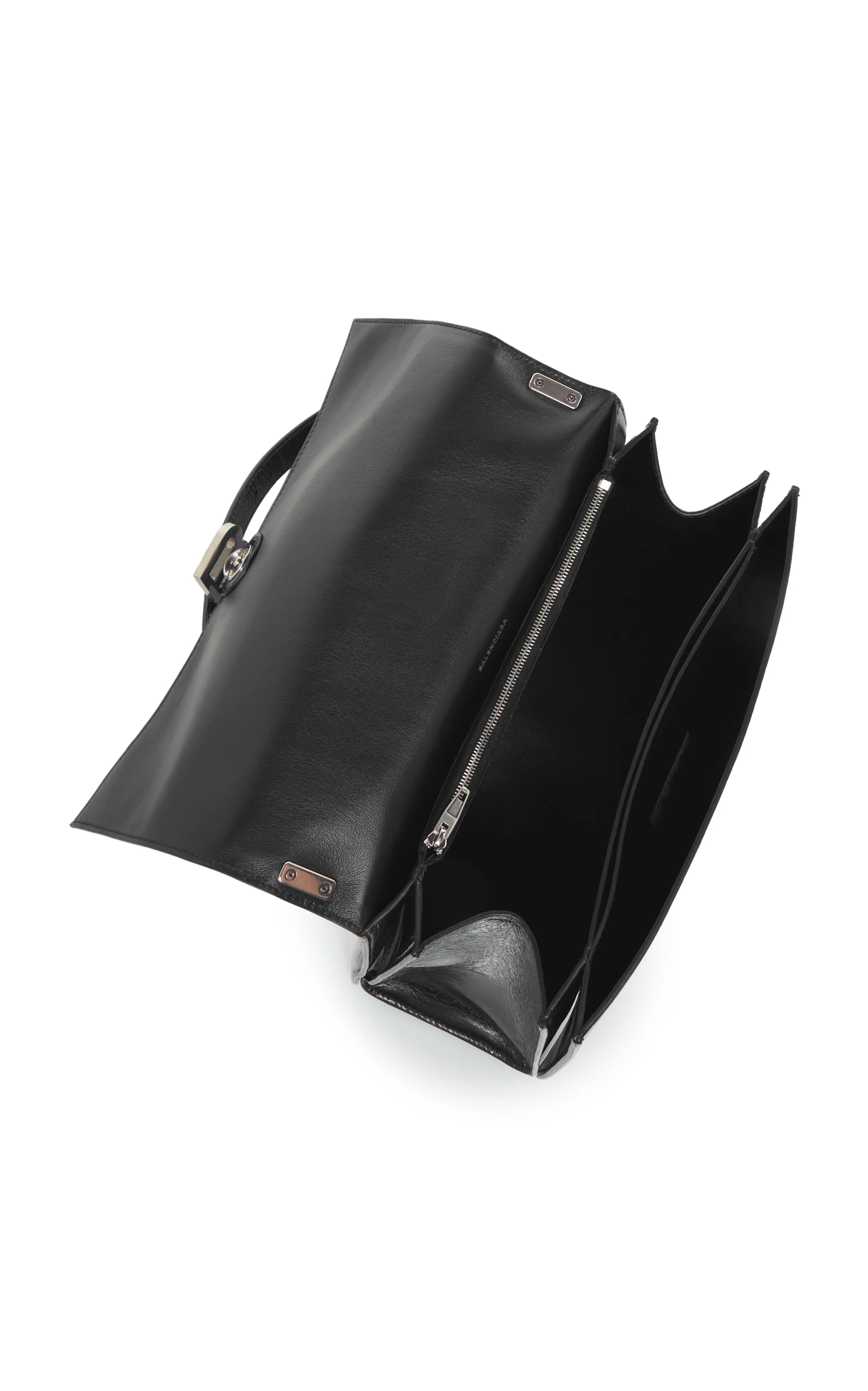 Balenciaga Hourglass Crushed Leather Bag