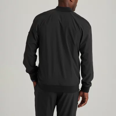 Barco One Bow883 Amplify 3-Pocket Stand-Up Collar Warm-Up Mens Big and Tall Moisture Wicking Scrub Jacket