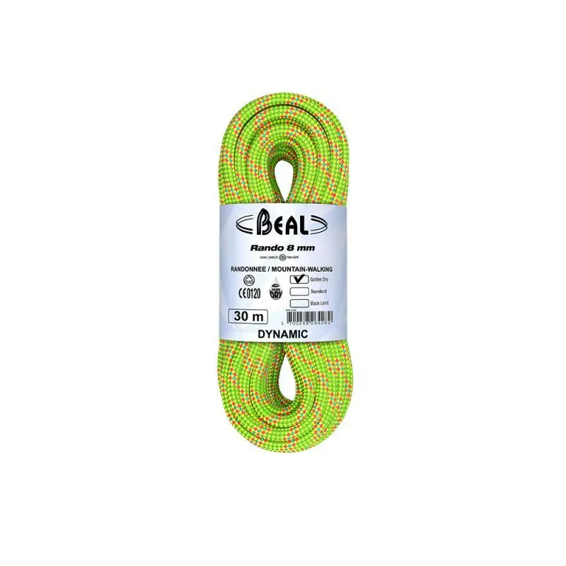 Beal - Rando 8mm Golden Dry - Climbing Rope