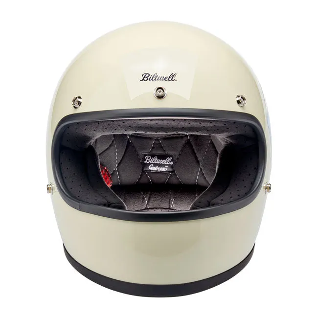 BILTWELL X SANTA CRUZ LIMITED EDITION HANDMADE GRINGO HELMET - GLOSS VINTAGE WHITE