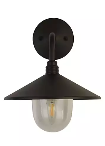 Black Fisherman Outdoor Wall Light with Glass Shade | Kaleidoscope