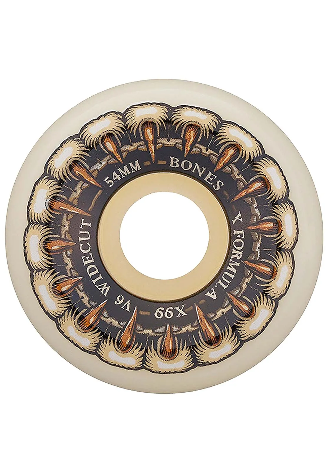 Bones Grippin Wolf X-Formula 99A V6 Widecut Skateboard Wheels