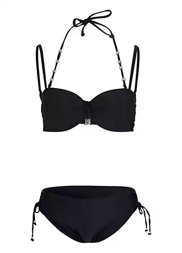 bonprix Underwired Padded Bandeau Bikini Set | Grattan