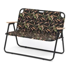 Carhartt WIP Lumen Folding Couch Lumen Print, Black, 100% Polyester Duck Canvas, 380 g/m2, folding aluminum chair, water repelle