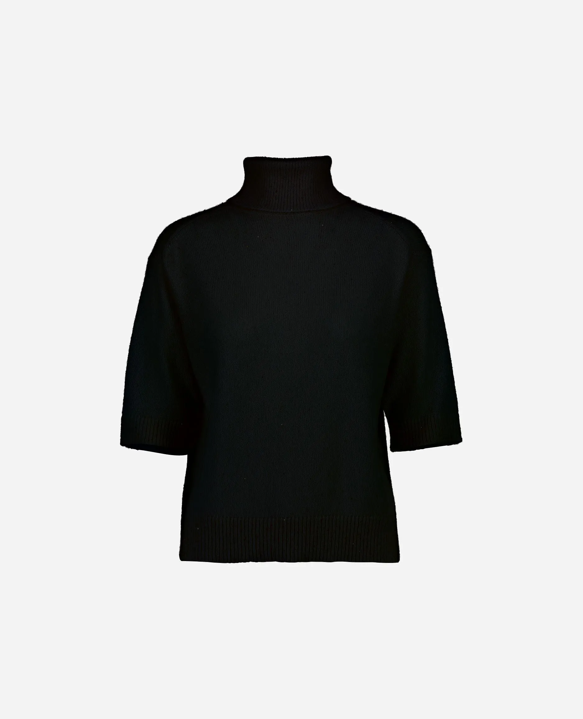 Cashmere-Mischung Pullover in Schwarz - Gerade Passform