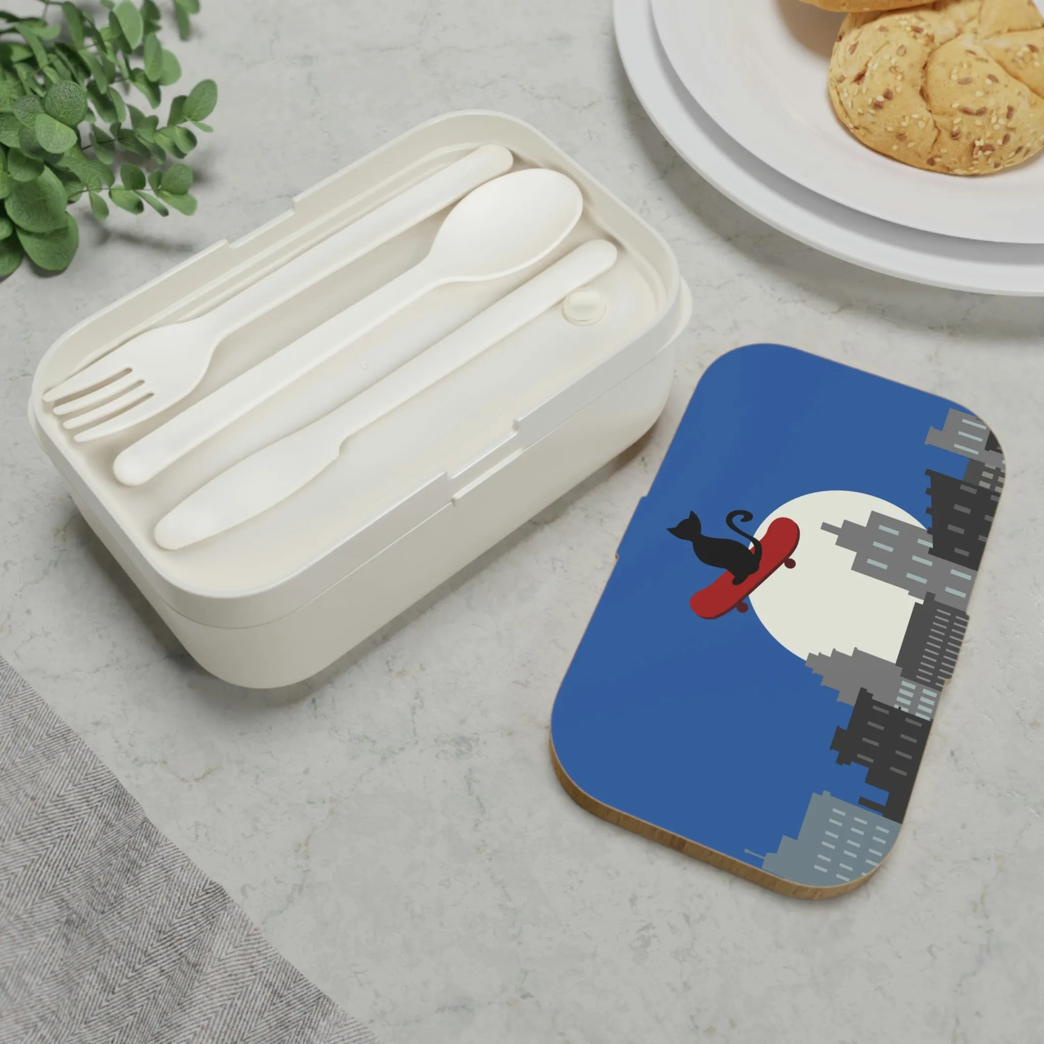 Cat on skateboard Bento Lunch Box