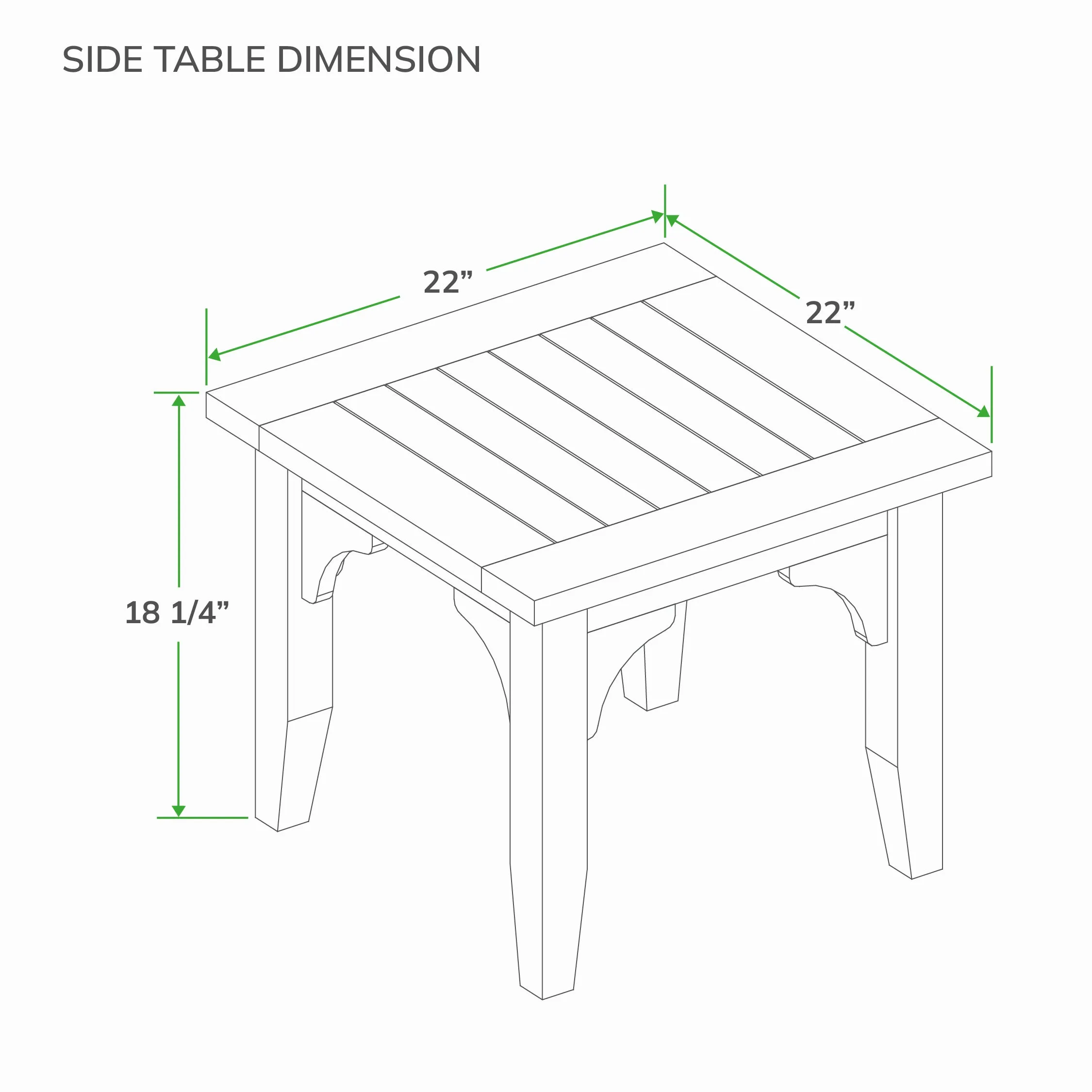 Caterina Weathered Teak Wood Outdoor Side Table