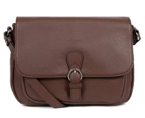 Chocolate women's leather bag 464812