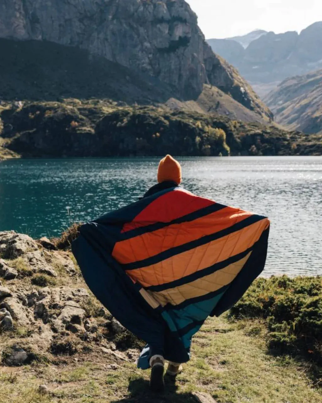 CloudTouch Outdoor Blanket | Sunset Stripes