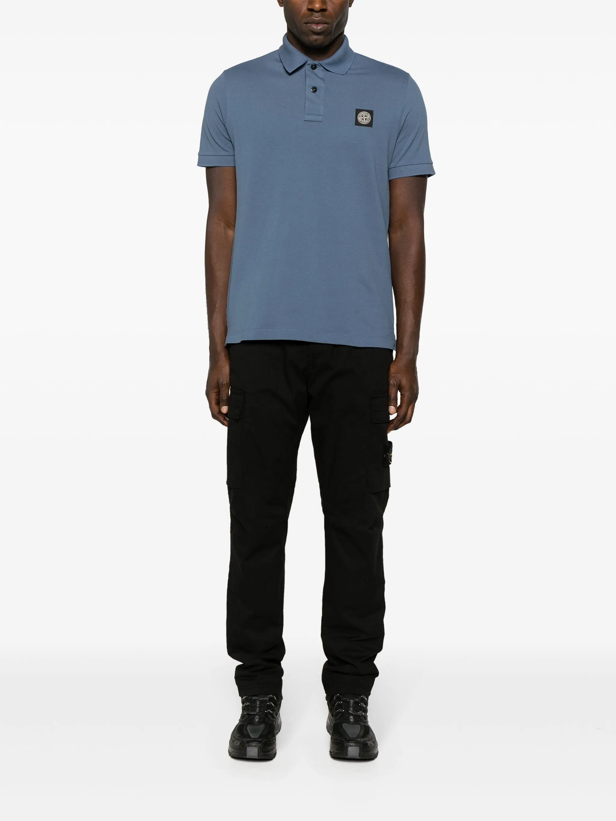 COMPASS-APPLIQU LOGO PATCH POLO SHIRT