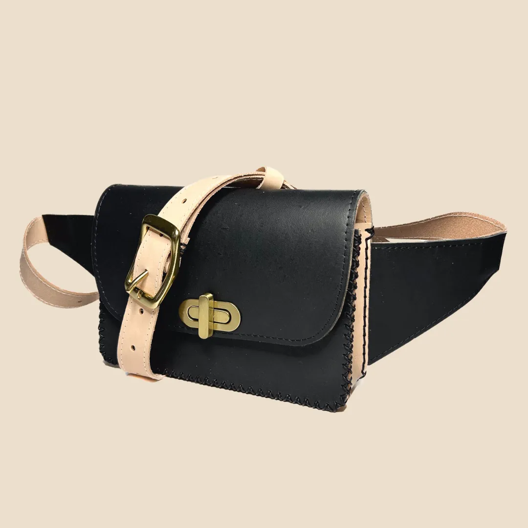 cross your heart bag in black