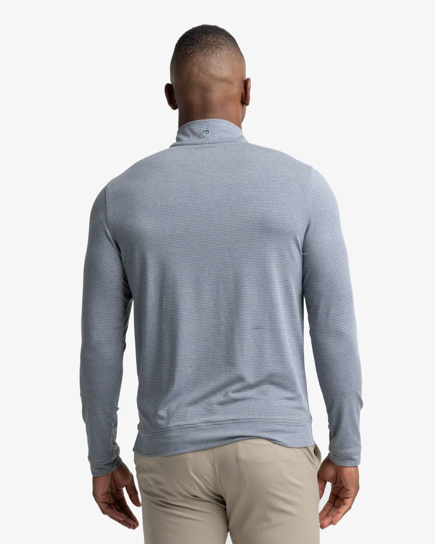 Cruiser Heather Micro-Stripe Performance Quarter Zip Pullover