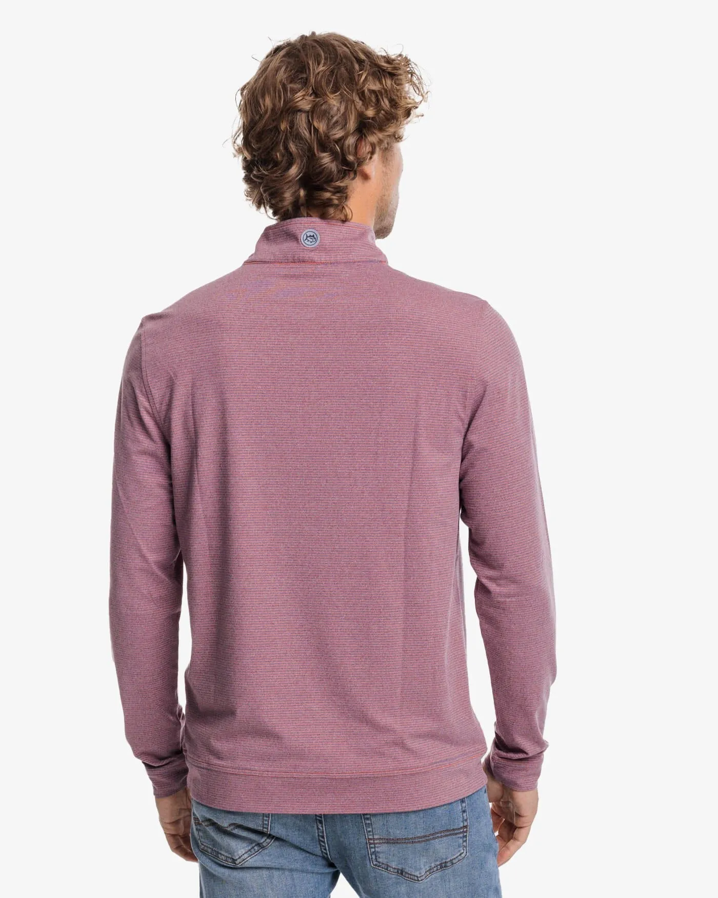 Cruiser Heather Micro-Stripe Performance Quarter Zip Pullover