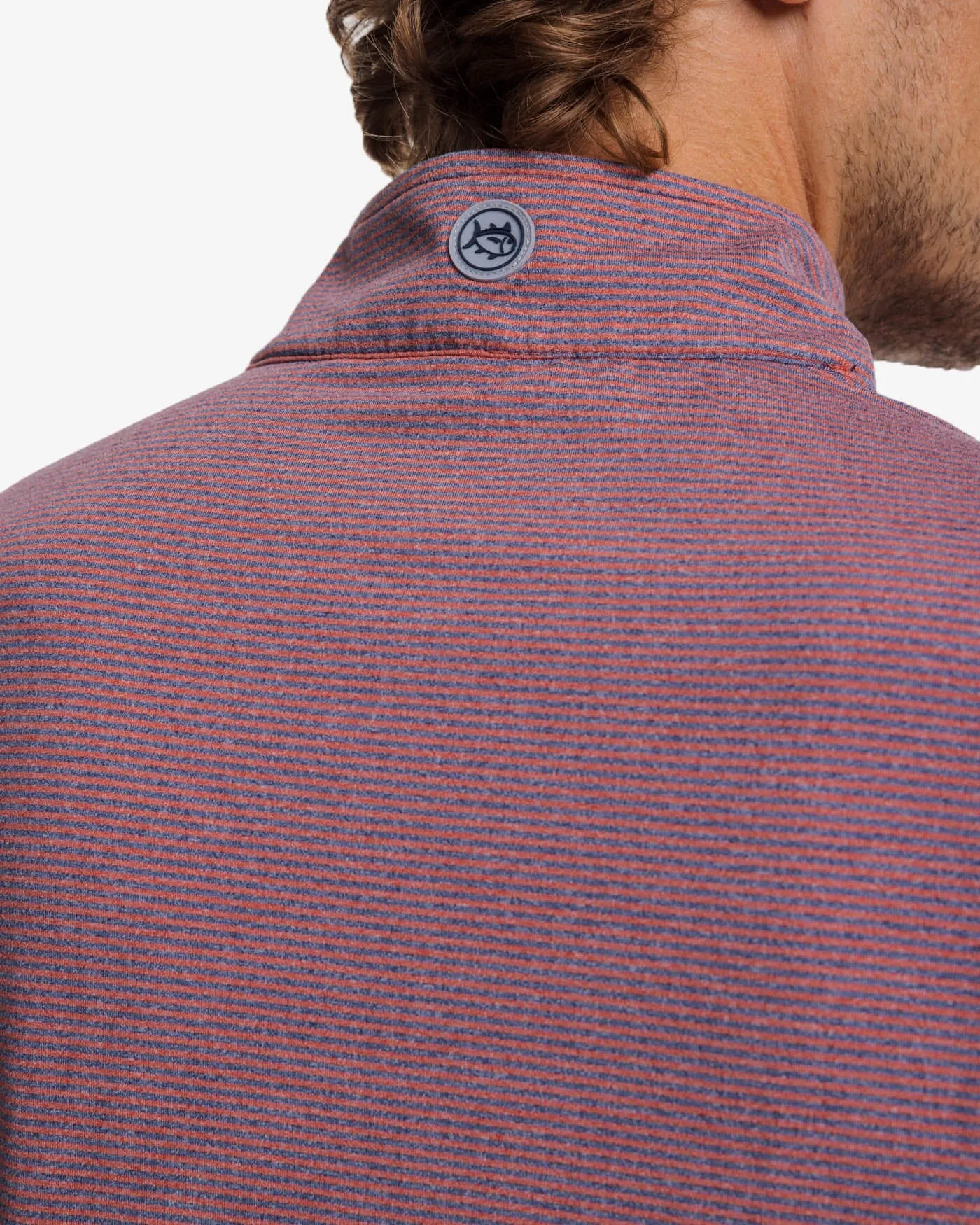 Cruiser Heather Micro-Stripe Performance Quarter Zip Pullover