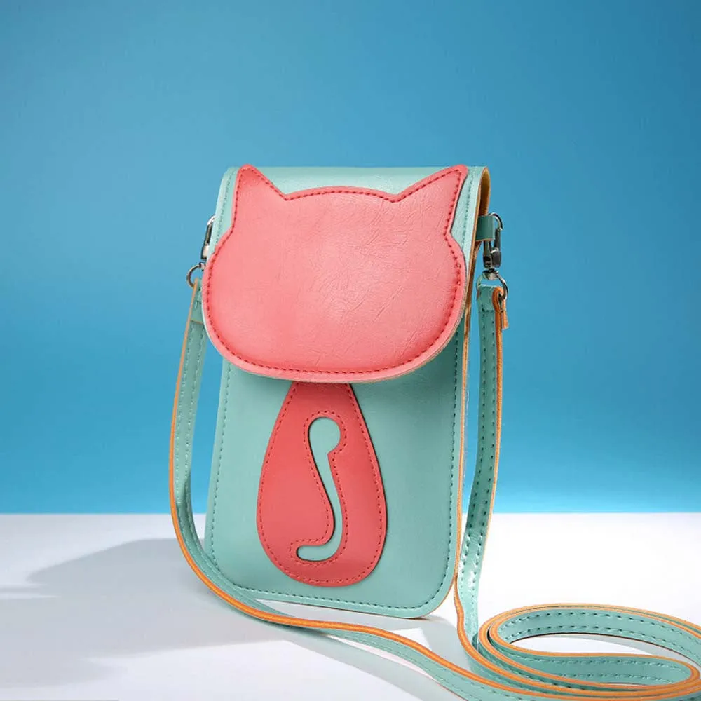 Cute Cartoon Purse Bag Leather Cross Body Shoulder Phone Coin Bag