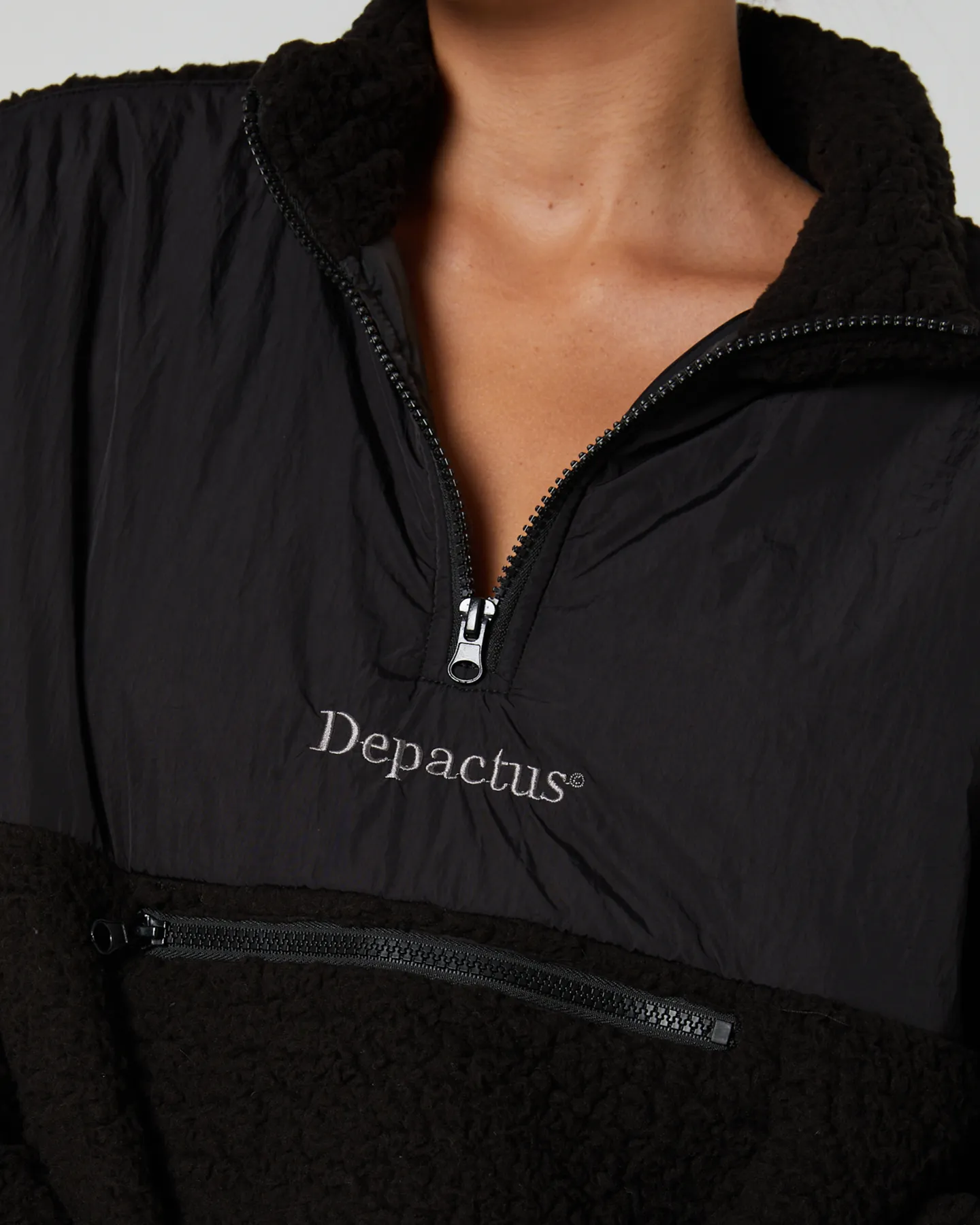 Depactus Steph Sherpa Qtr Zip Pullover - Charcoal | SurfStitch