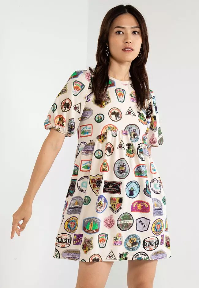 Desigual Short Badges Dress