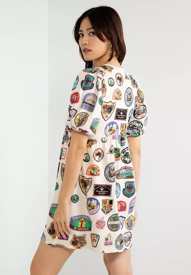 Desigual Short Badges Dress