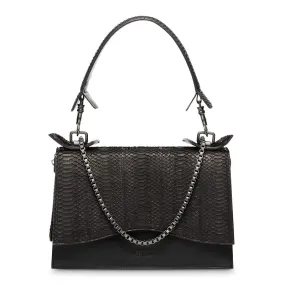 --Diavolino Xl Snake Leather Shoulder Bag-