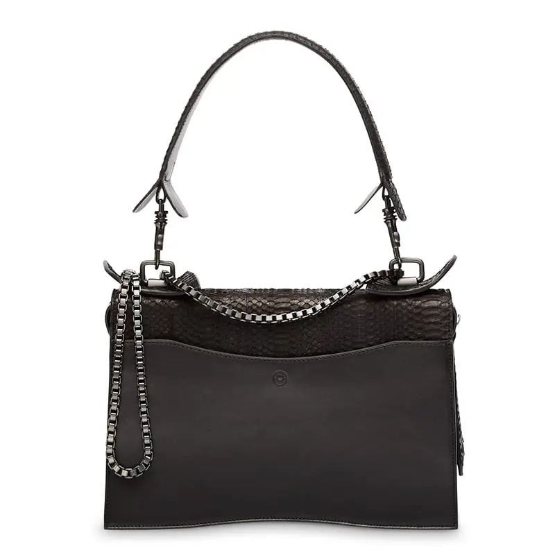 --Diavolino Xl Snake Leather Shoulder Bag-