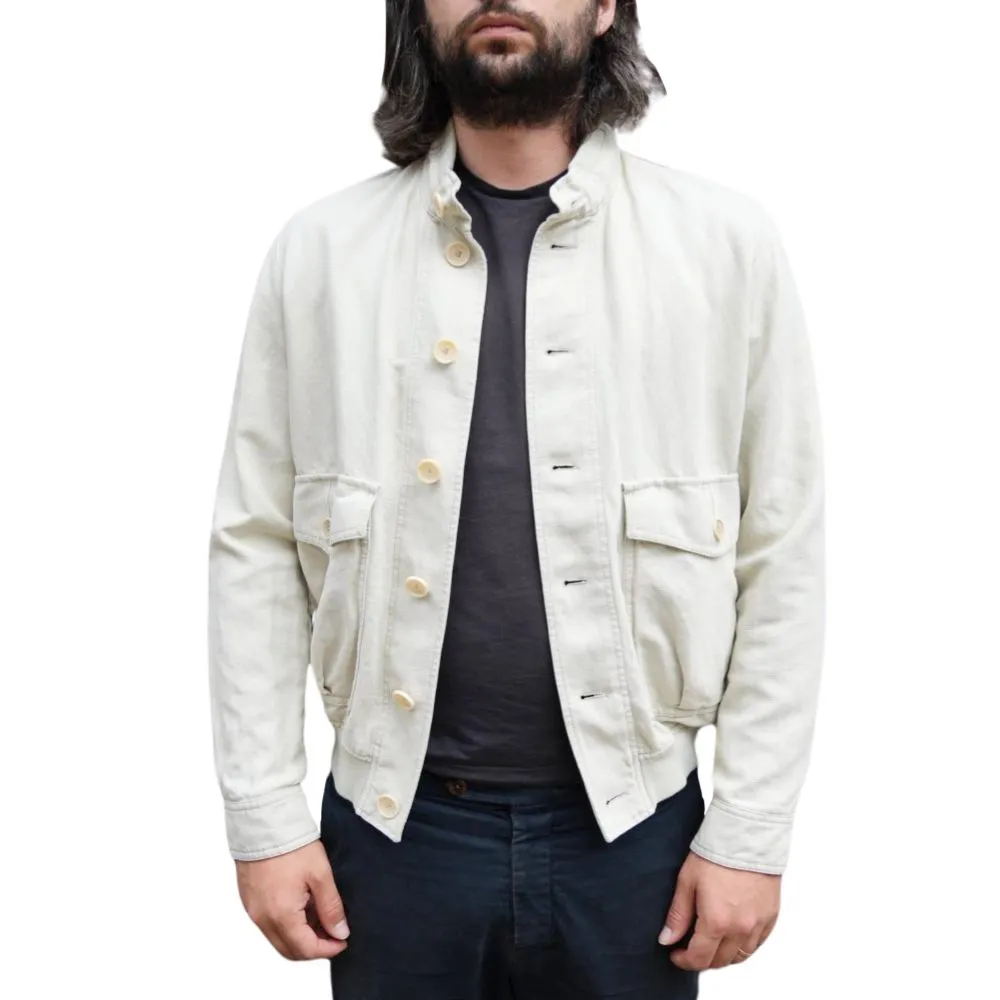 EDUARD DRESSLER Linen And Cotton Casual Cream Jacket | Menswear Online