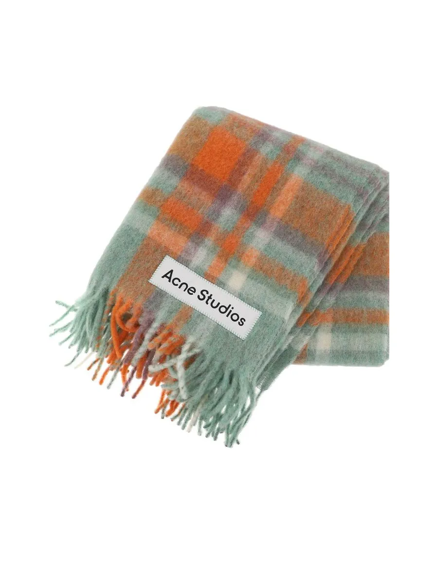 Extra Large Fringed Check Scarf