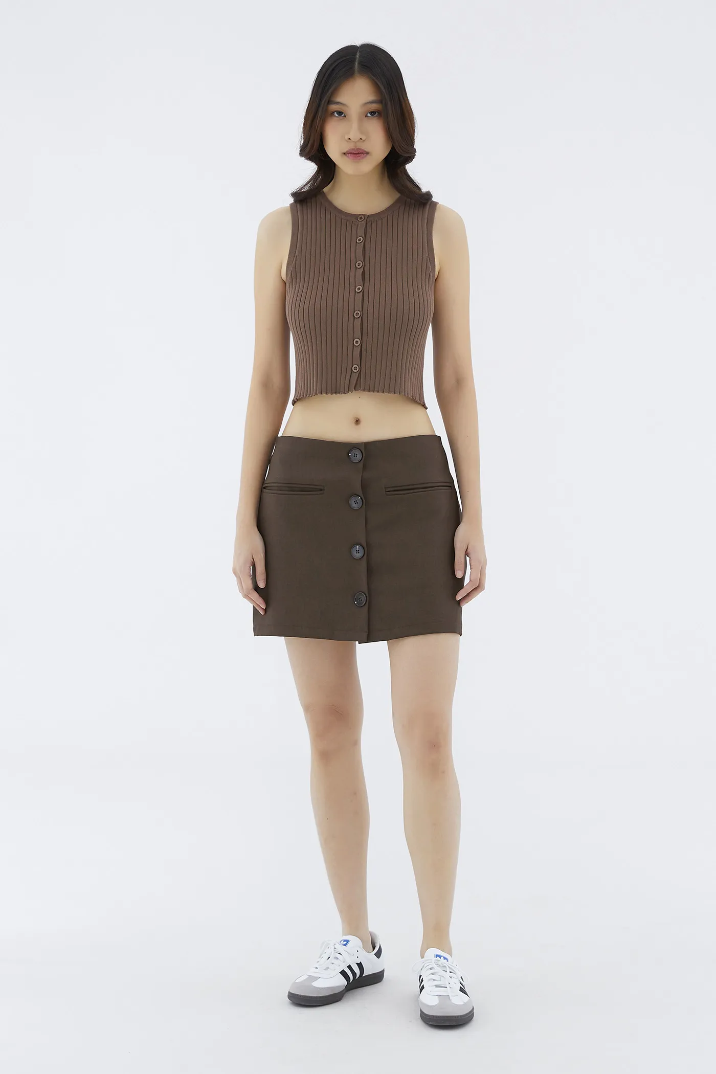 Felane Low-Rise Mini Skirt