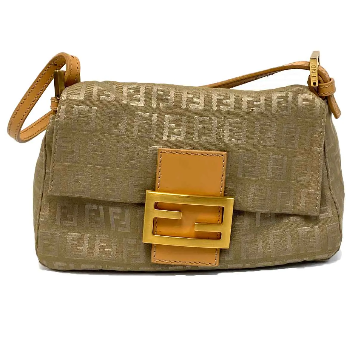 Fendi Zucchino Mini Mama Baguette Bag