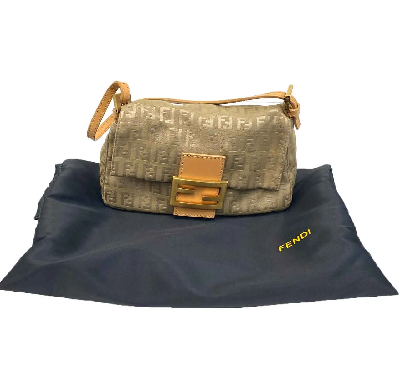 Fendi Zucchino Mini Mama Baguette Bag