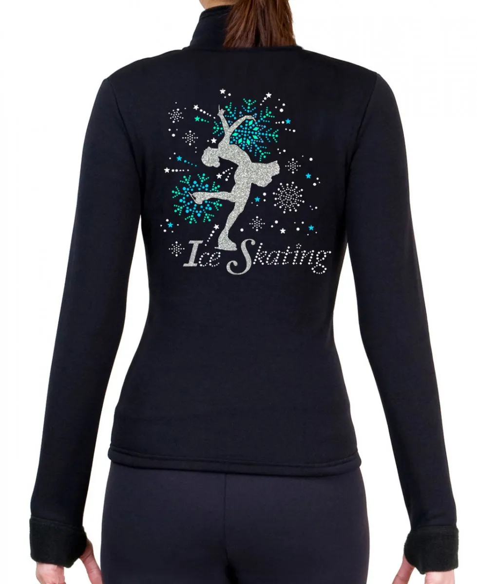 Fitted Skating Fleece Jacket with Spangles S100