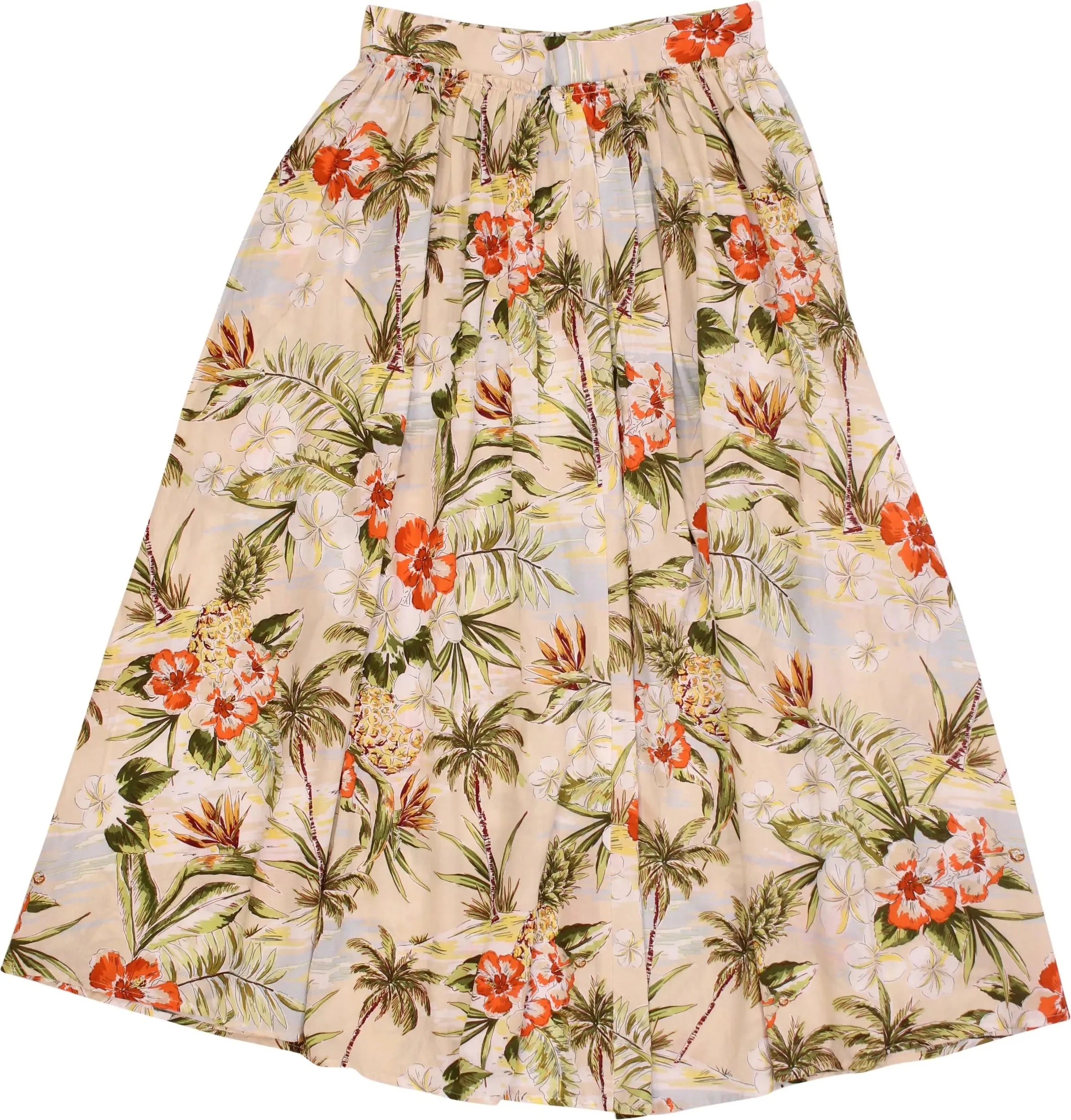 Floral Hawaiian Print Skirt | ThriftTale