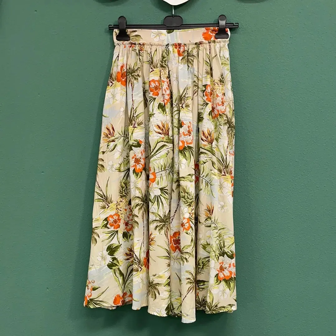 Floral Hawaiian Print Skirt | ThriftTale